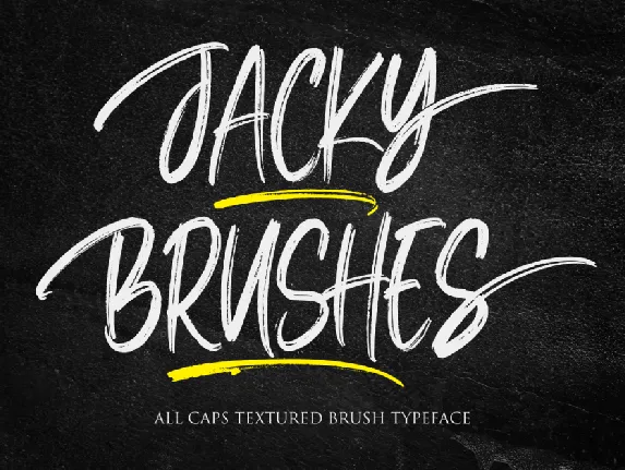 Jacky Brushes font