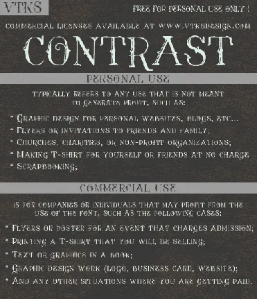 Vtks Contrast font