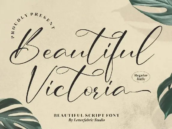 Beautiful Victoria font