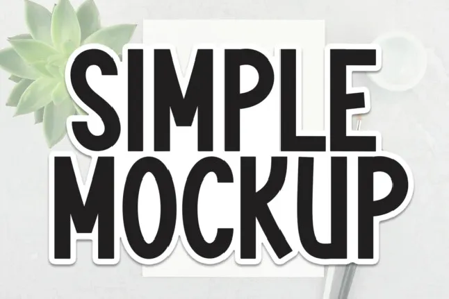 Simple Mockup Display font