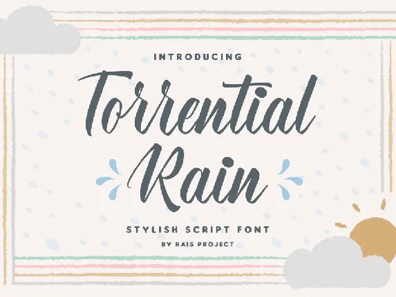 Torrential Rain Demo font