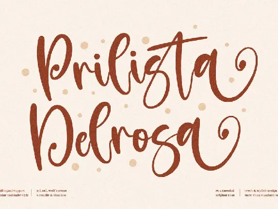 Prilista Delrosa font