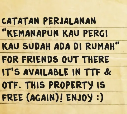 Catatan Perjalanan font