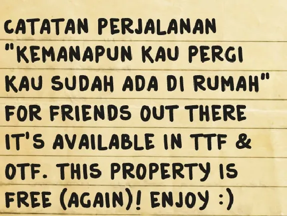 Catatan Perjalanan font