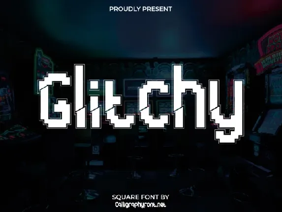 Glitchy font