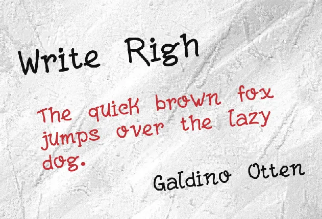 Write Righ font