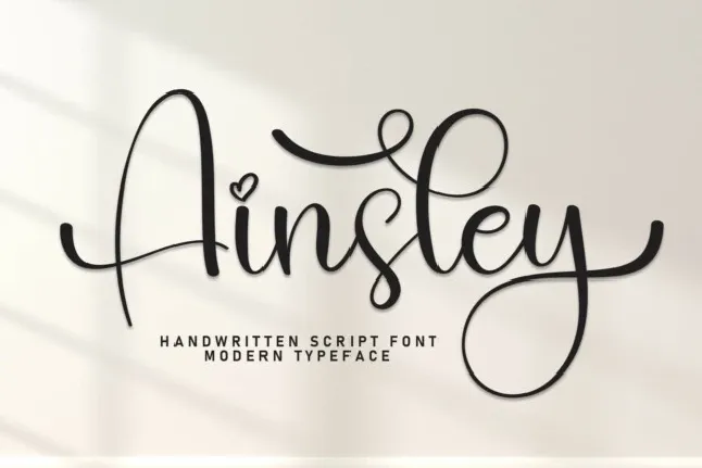 Ainsley Calligraphy font