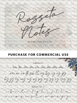 Rosseta Notes - Personal Use font