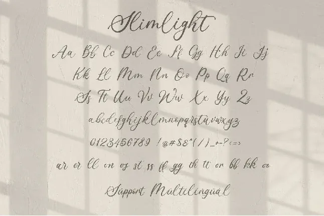 Slimlight font