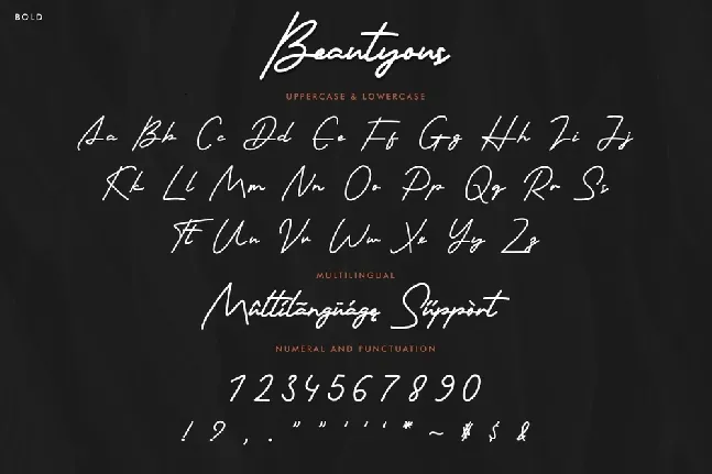 Beautyous font