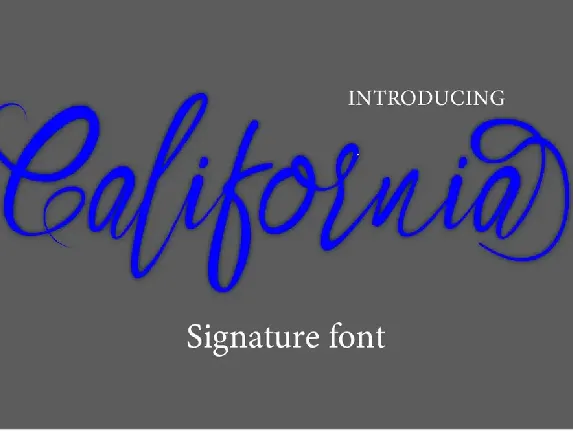 Caifornia font