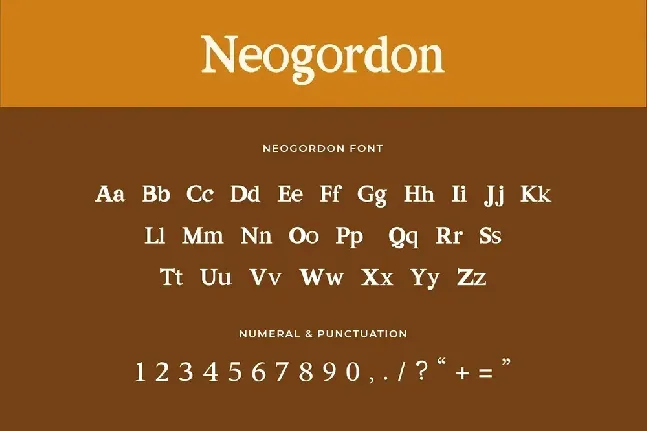 Neogordon font