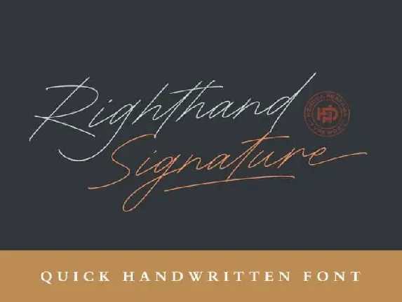 Righthand Handwritten font