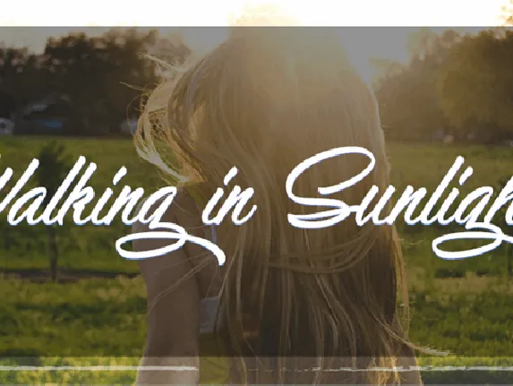 Walking in Sunlight font