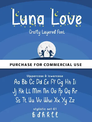 Luna love Display - Personal font