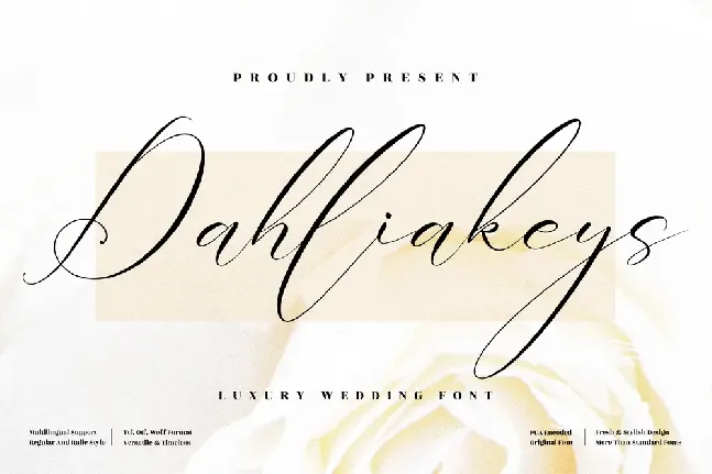 Dahliakeys font