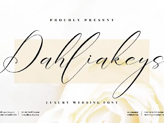 Dahliakeys font