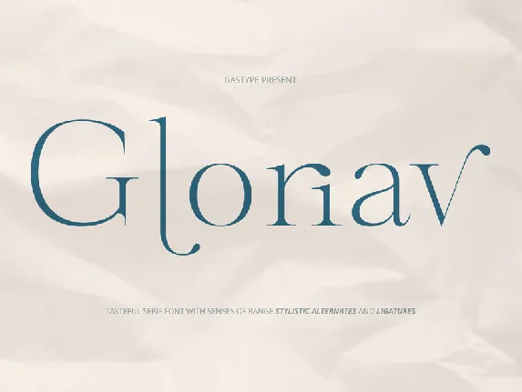 Gloriav Trial font