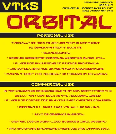 VTKS ORBITAL font