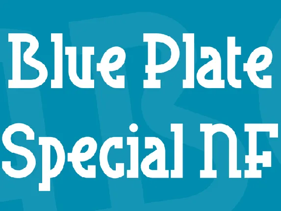 Blue Plate Special NF font