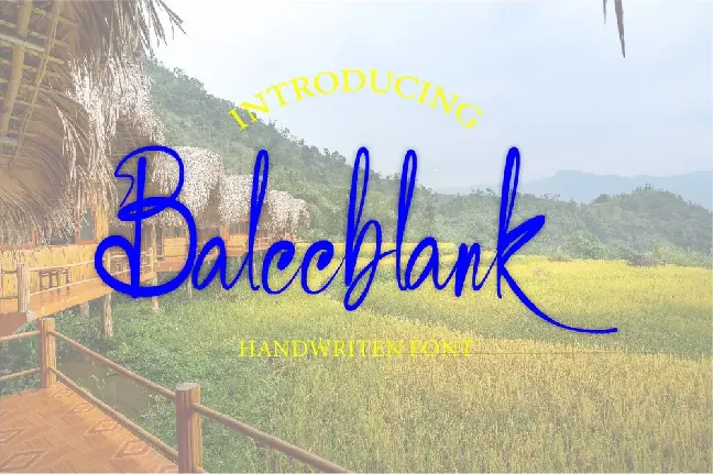 Baleeblank font