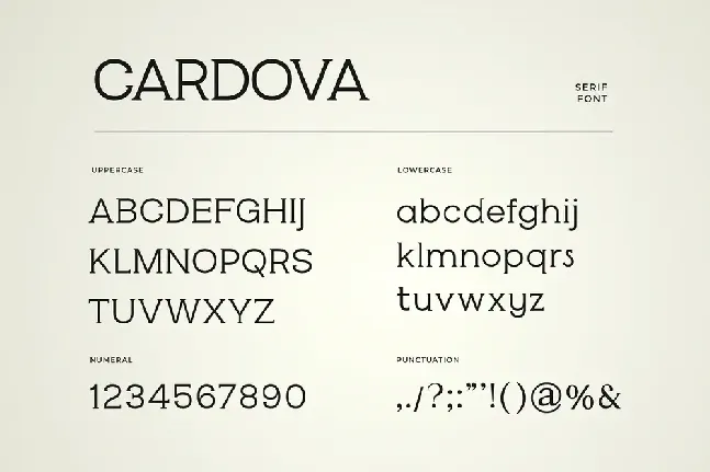 Cardova font