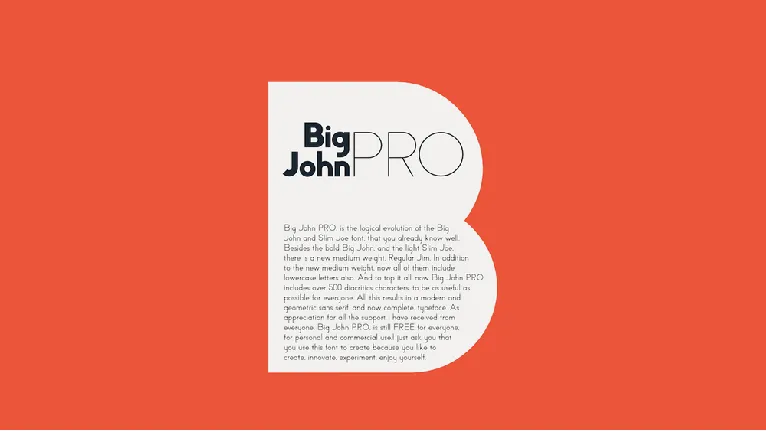 Big John PRO Typeface font