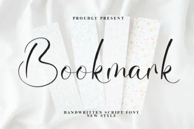 Bookmark Calligraphy font