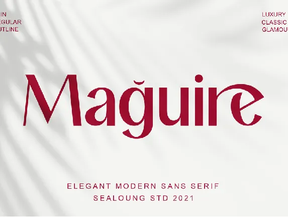 Maguire Thin font