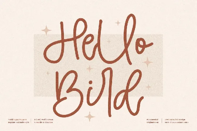 Hello Bird font