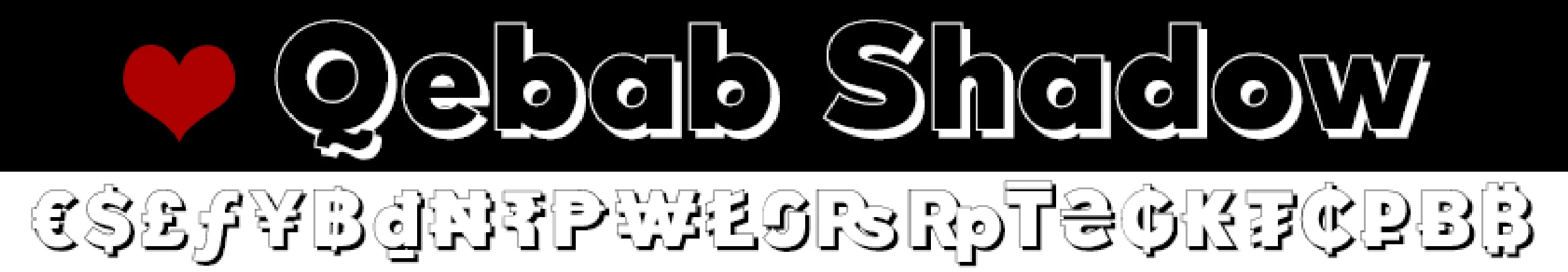 Qebab Shadow FFP font