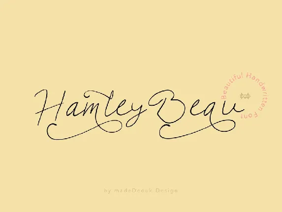 Hamley Beau Demo font