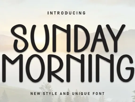 Sunday Morning Display font