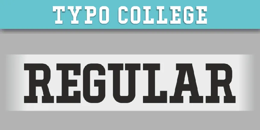 Typo College font