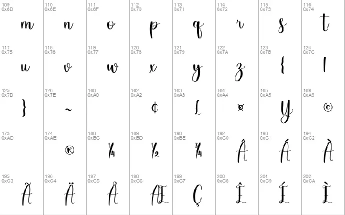 Masphine font