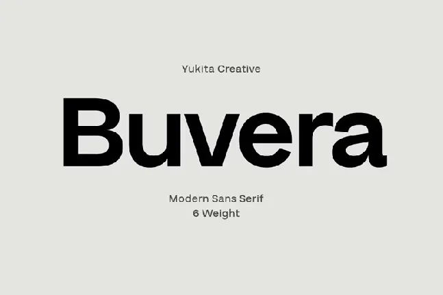 Buvera Family font