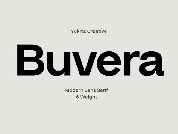 Buvera Family font