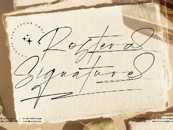 Rostera Signature font