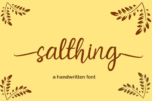 salthing font