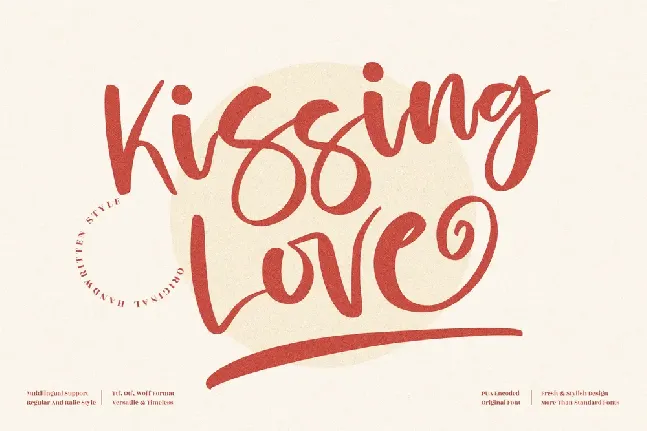 Kissing Love font