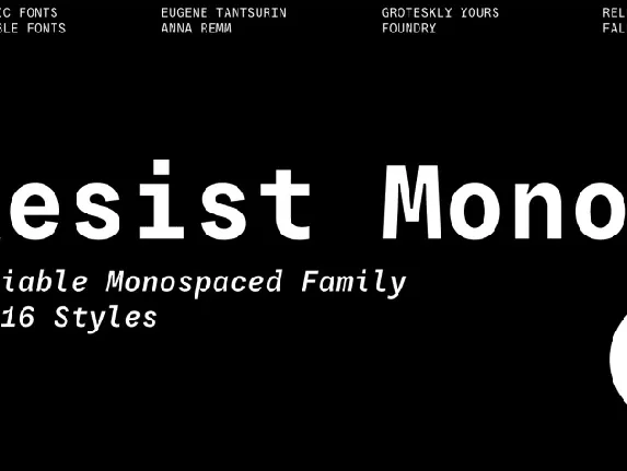 Resist Mono Family font