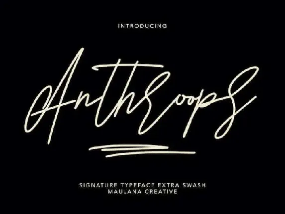 Anthroops Handwritten font