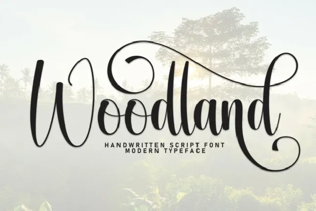 Woodland Calligraphy font