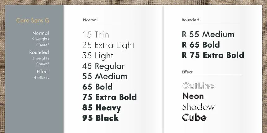 Core Sans G Family font