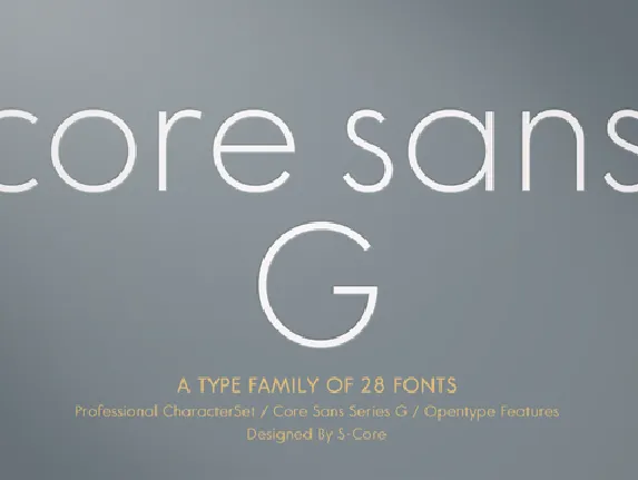 Core Sans G Family font