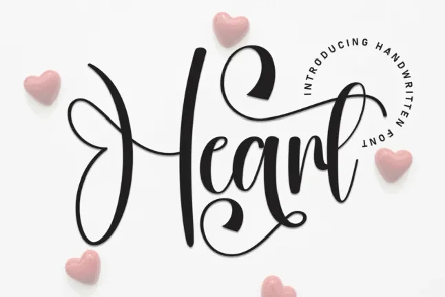 Heart Script font