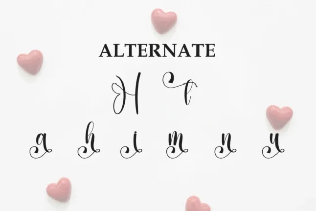 Heart Script font