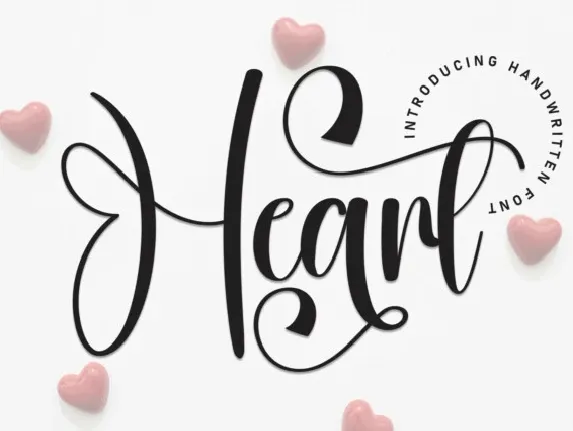 Heart Script font