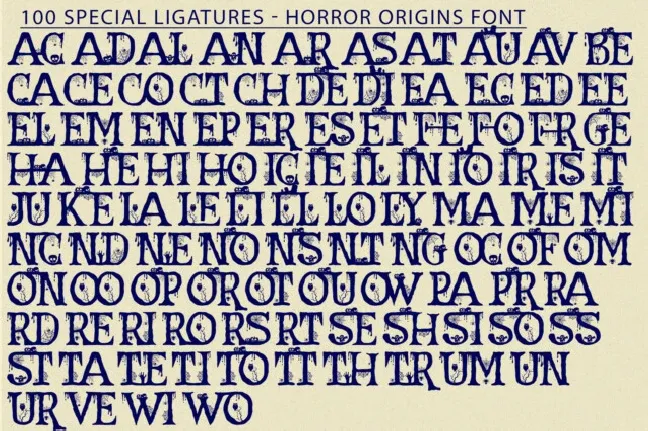 Horror Origins font