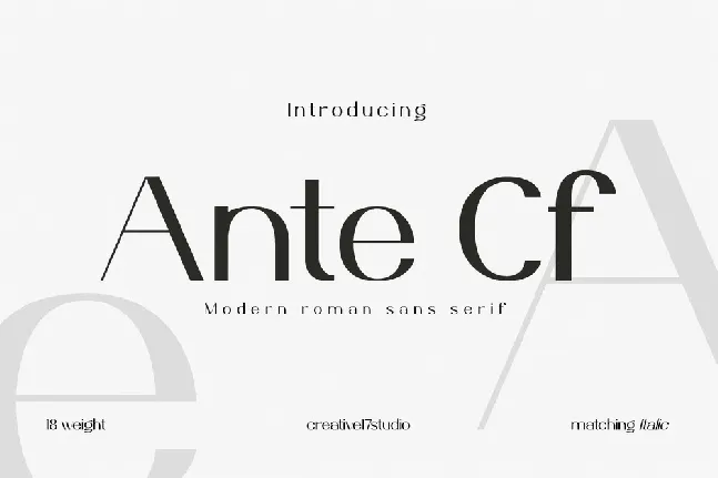 Ante Cf font